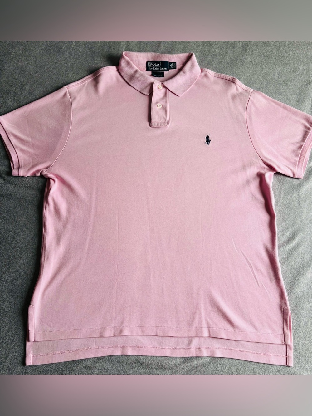 Ralph Lauren Men’s Light Pink Polo Shirt with Navy Pony